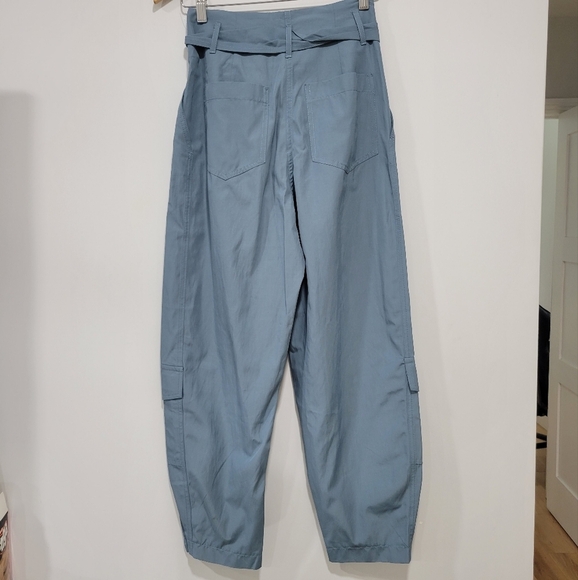 Zara Women's High Waisted Belted Barrel Cargo Trousers Size XS - Picture 3 of 14